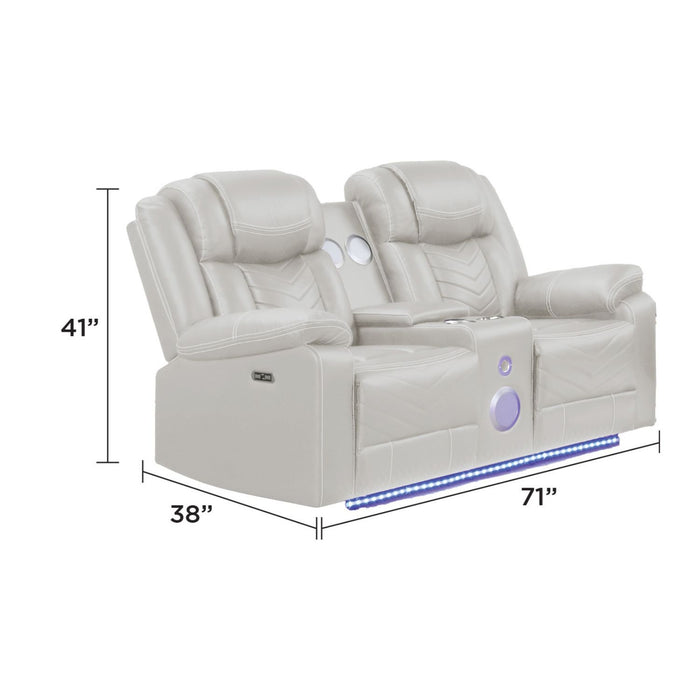 Challenger - LED Power Recliner Loveseat
