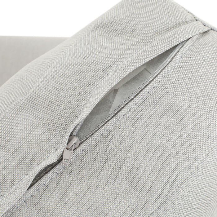 Oriana - Aluminum Outdoor Patio Armchair With Thick Cushions - Light Gray