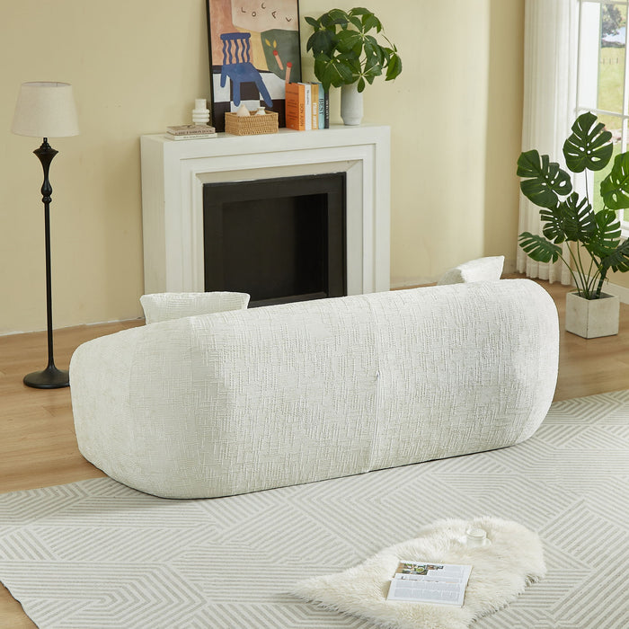 Curved Convertible Sofa, 2 In 1 Fold Out Bed With Pull Out Base And Deep Seat