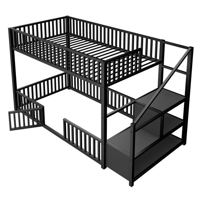 Bunk Bed With Storage Ladder, Compact Design