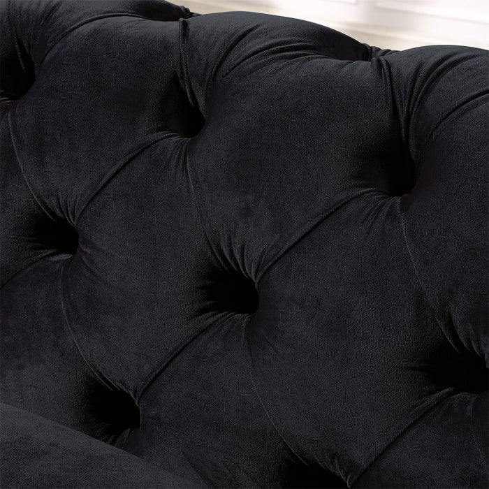 Accent Chair With Diamond Button Tufting, Matching Throw Pillow