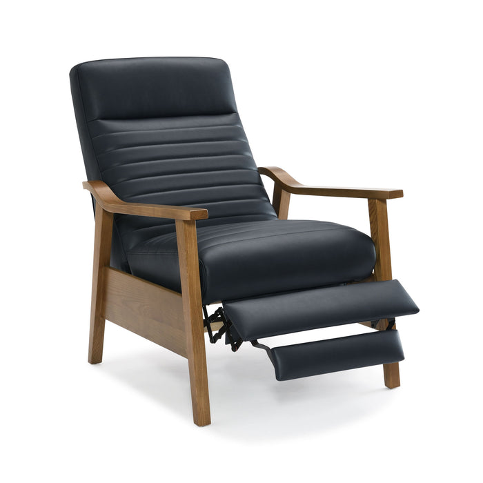 Asher - Modern Push Back Recliner With Wood Arms