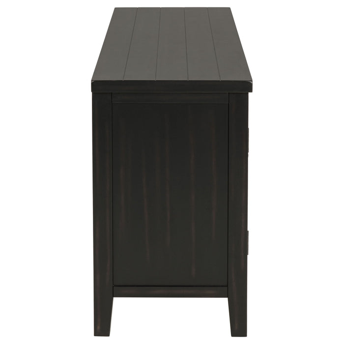 Sutter - 2 Door TV Stand With Mission Design - Dark Brown