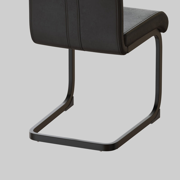 Modern Dining Chairs With High Back Upholstered Design Metal Legs
