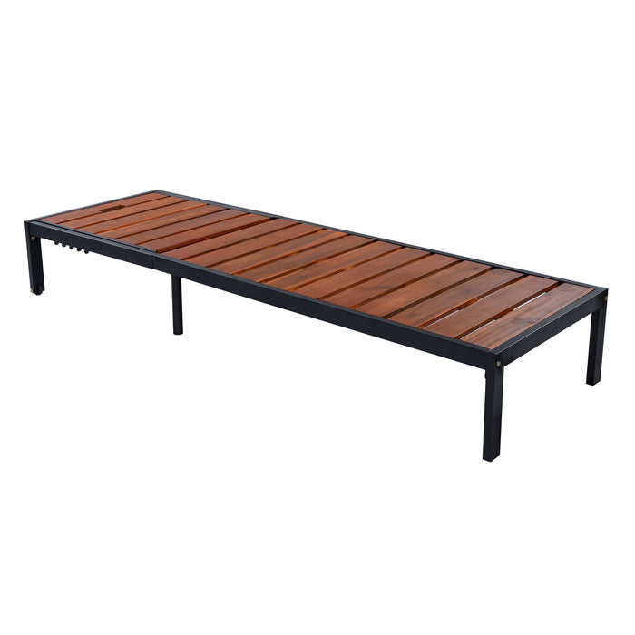 Outdoor Chaise With Adjustable Backrest
