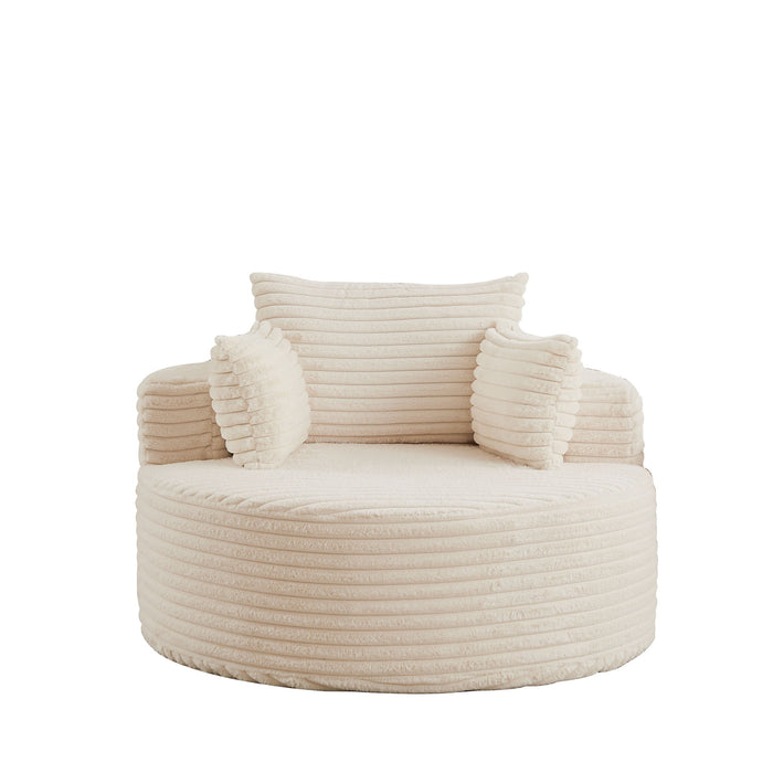Modern Single Sofa With Backrest Pillow For Living Room