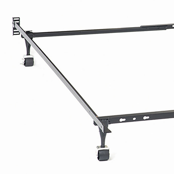 Deverton - Queen / Eastern King / California King Bed Frame With Center Support And Adjustable Design - Black