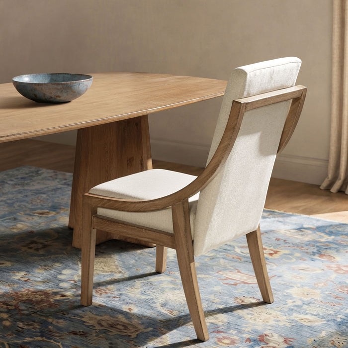 Lennox - High Back Upholstered Dining Chair (Set of 2) - Light Beige