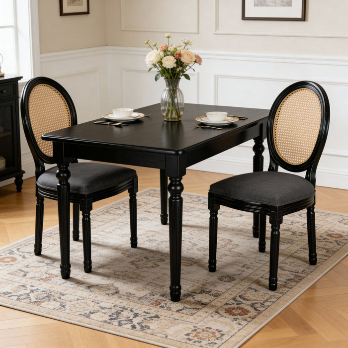 French Country Dining Chairs With Round Back (Set of 2)