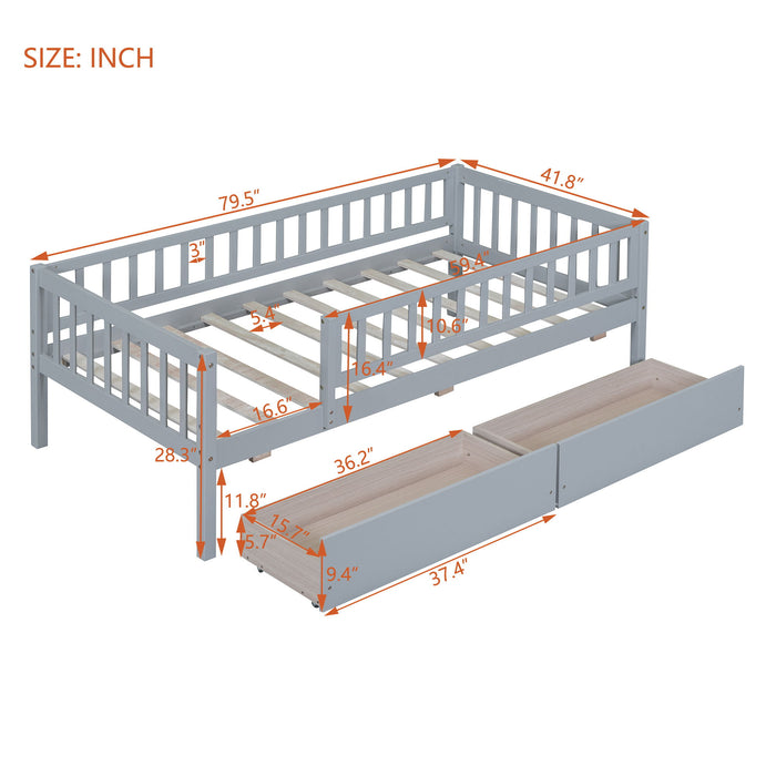 Multifunctional Wooden Daybed Bed