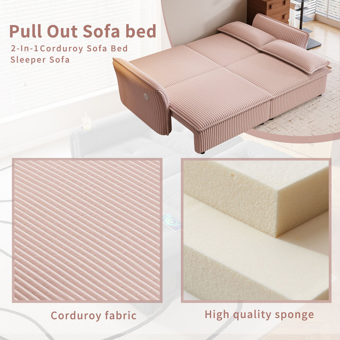 2 In 1 Convertible Sofa Bed, Multi Functional Living Room Furniture