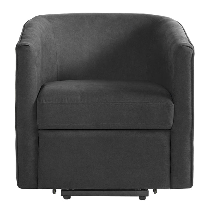 Power Lift Recliner Barrel Shape Reclining Chair With Footrest And Side Pocket