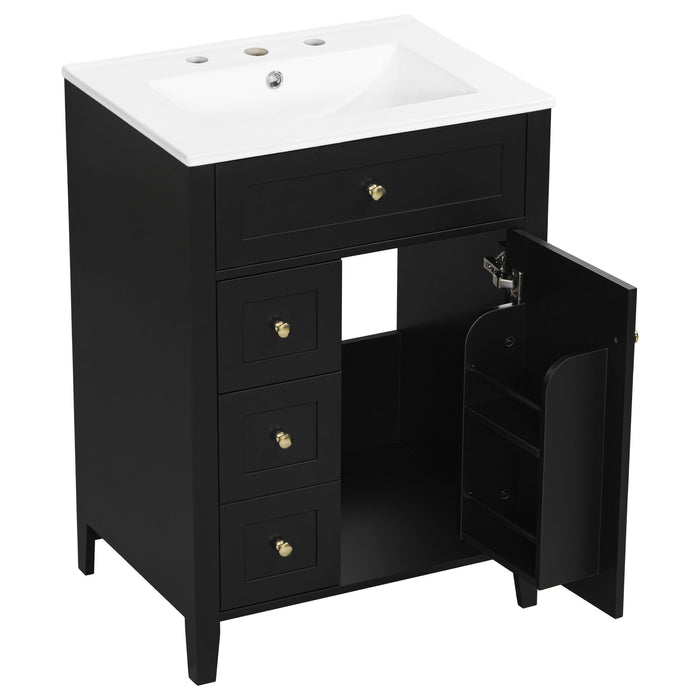 Modern Black Bathroom Vanity With Sink