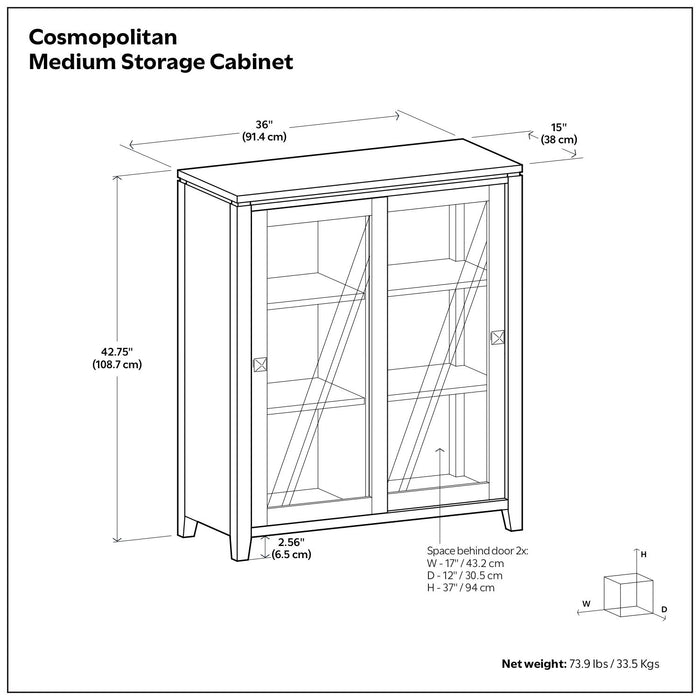 Cosmopolitan - Handcrafted Medium Storage Cabinet
