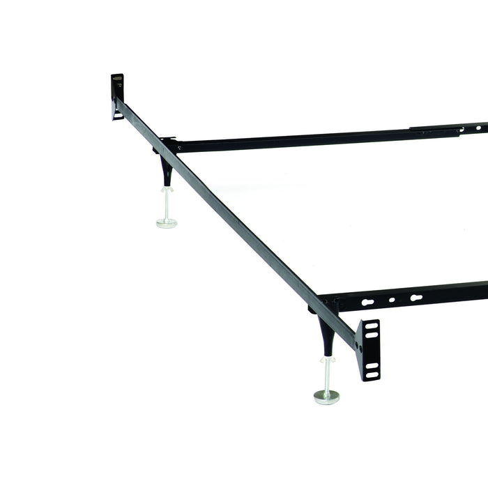 Adams - Queen / Eastern King Bolt On Bed Frame With Reinforced Center Beam, Adjustable Legs - Black