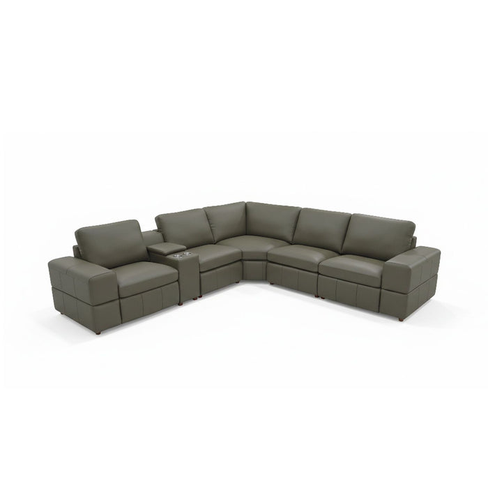Upholstered Large Arms Sectional With Recliner Seats