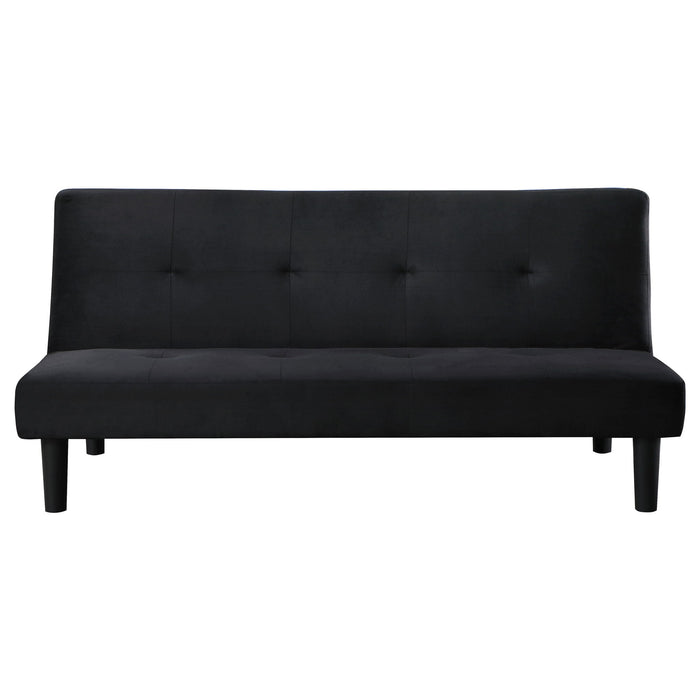 Boston - Tufted Convertible Sofa Bed Armless Design - Black