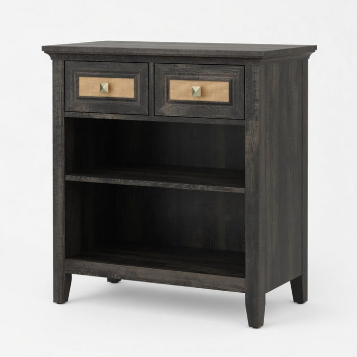 Storage Cabinet With 2 Drawers And 2 Shelves - Coffee