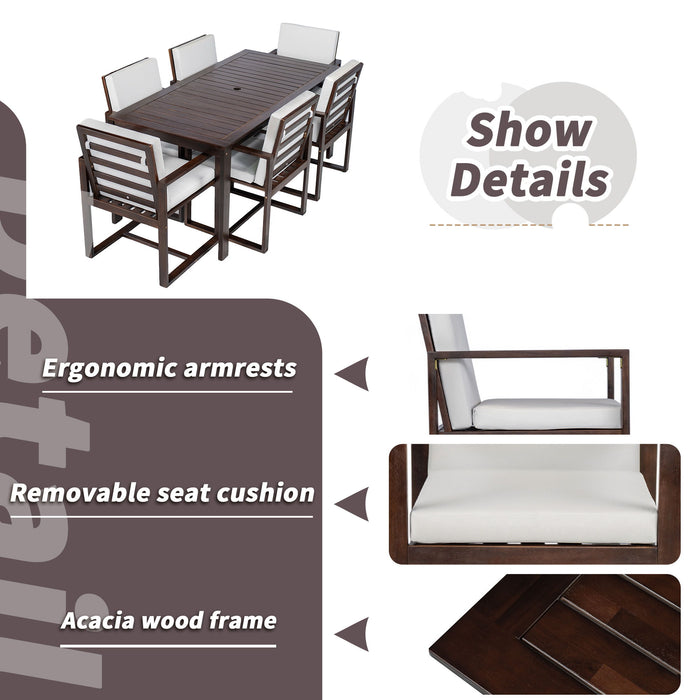 Patio Dining Set Outdoor Dining Table And Chair Set With And Removable Cushions For Patio