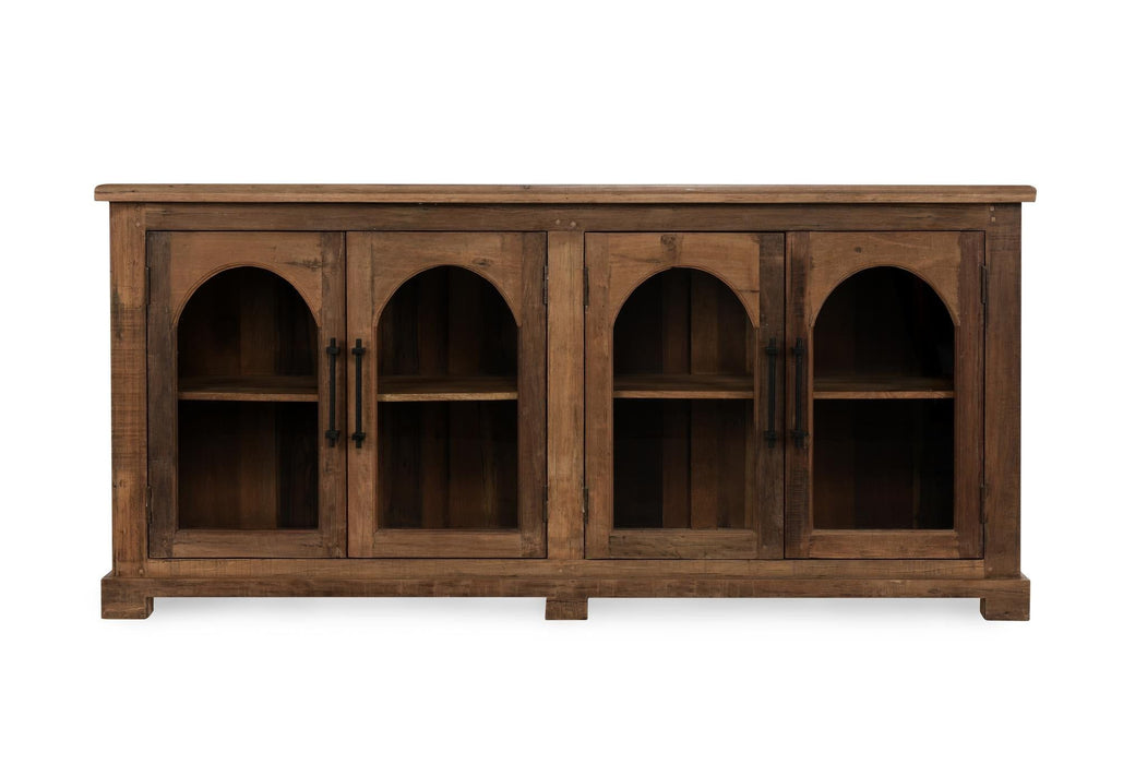 Zion - Wood 4 Door Cabinet - Natural