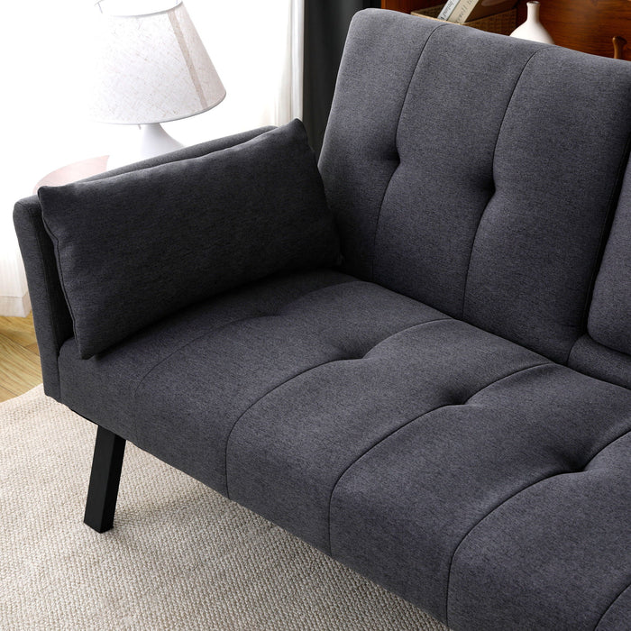 Sofa Bed With Foldable Design And Cup Holder