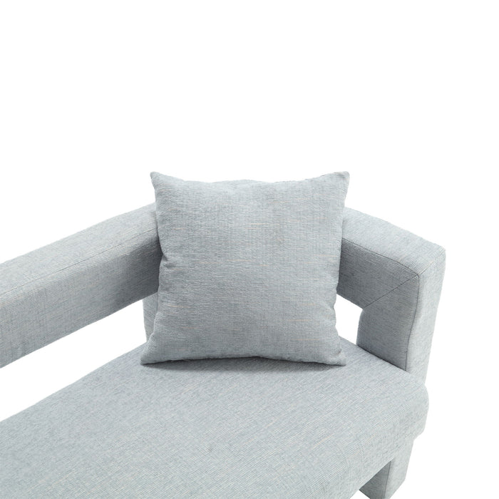 Modern Chenille Loveseat Sofa, Comfy Upholstered 2 Seater