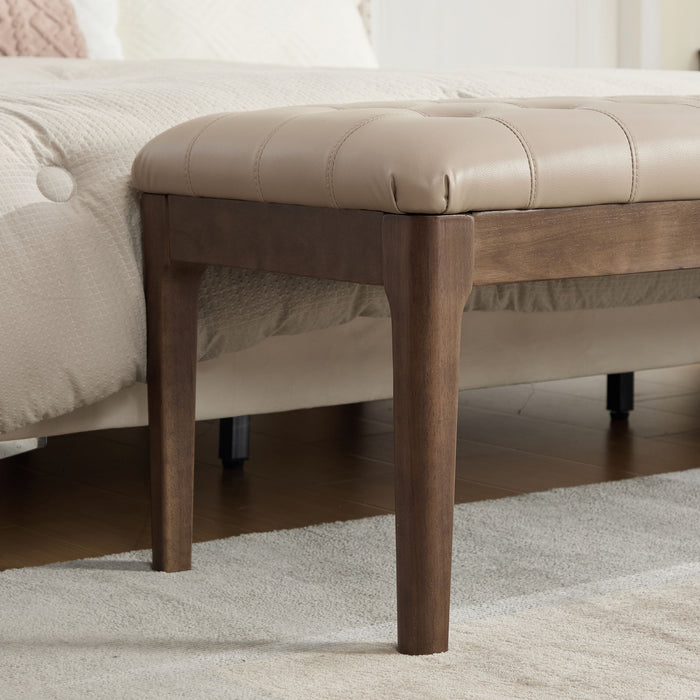 Upholstered End Of Bed Bench With Headrest