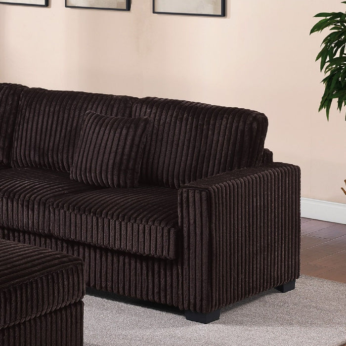 Modern Sectional Set With Cocktail Ottoman