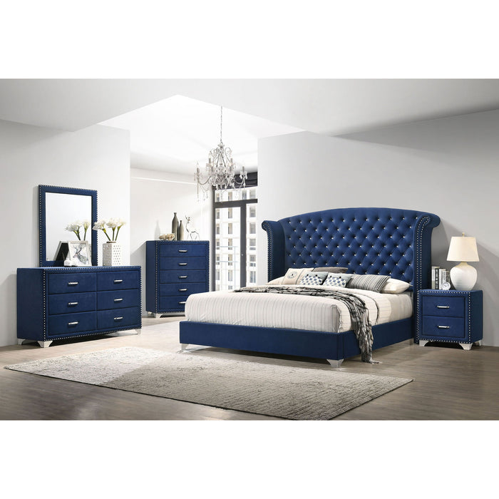 5 Drawer Bedroom Chest With Crystal Pulls