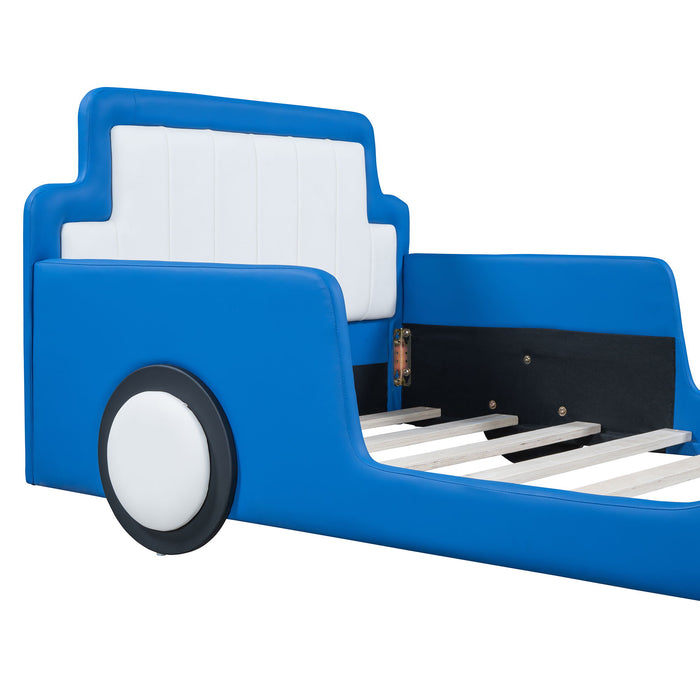Race Car Shaped Platform Bed With Wheels