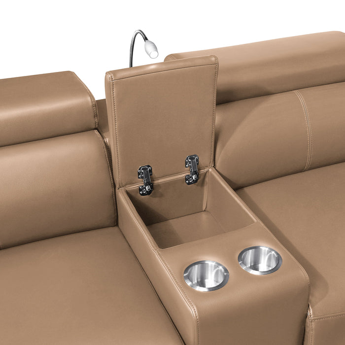 Nova - Sectional With Bluetooth Speaker, LED And Lifting Wine Cabinet