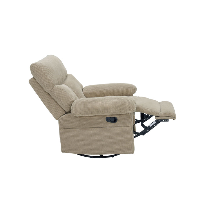 Swivel Rocker Recliner Chair With Manual Recline For Living Room