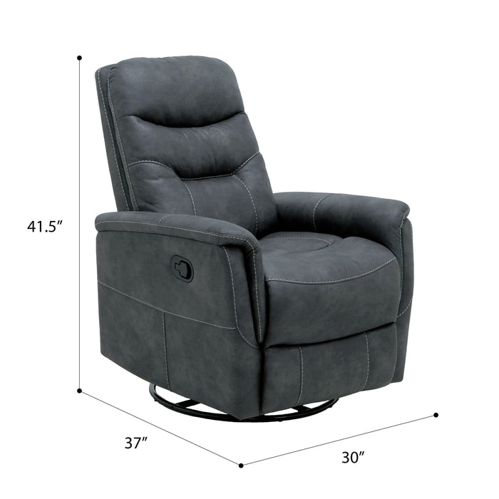 Danyon - Swivel Gliding Recliner - Charcoal Gray