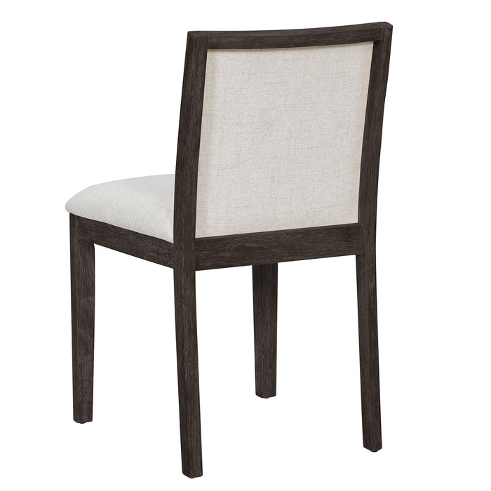 Dining Set With Rectangular Table, 4 Upholstered Chairs & 1 Padded Bench