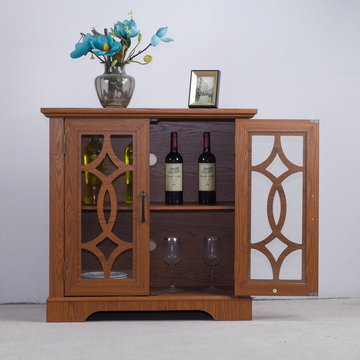 Spacious Sideboard With Adjustable Shelf Storage - Dark Oak