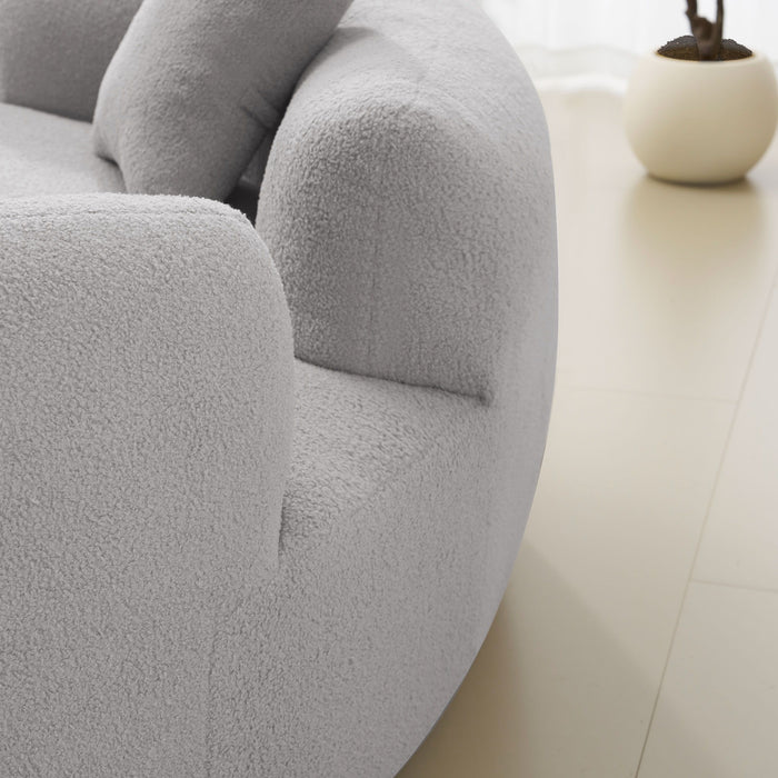 Modern Curved Loveseat