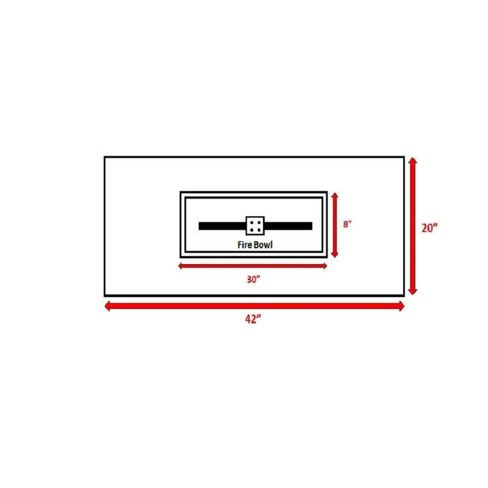 Propane / Gas Outdoor Fire Pit Table Durable Construction