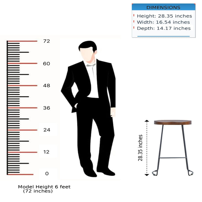 Chunky Bar Stool - Chestnut