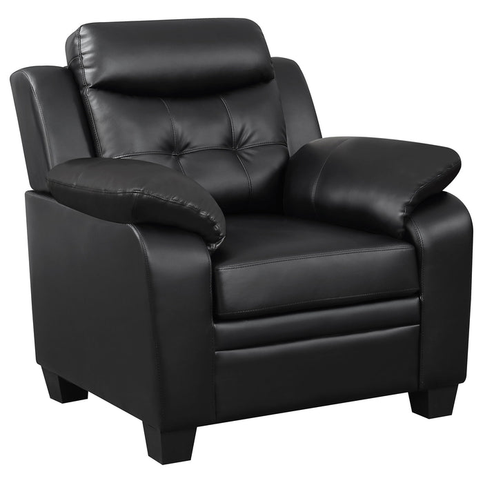 Winchell - Upholstered Padded Arm Tufted Accent Chair - Black
