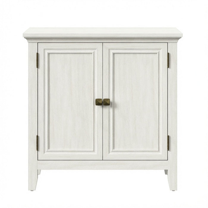 2 Door Buffet Cabinet With Adjustable Shelves - Matte White / Grayish