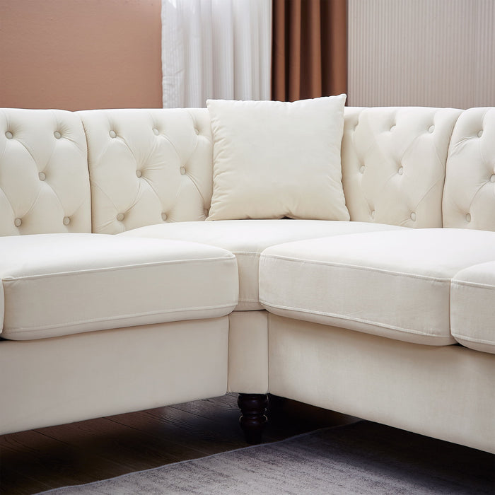 Streamline Modern L-Shaped Corner Sofa