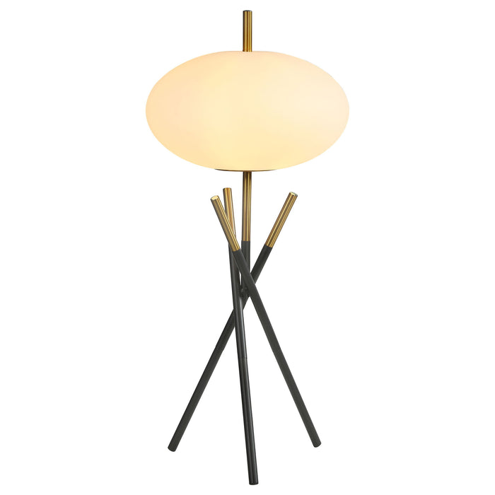 Clarendon - Orb Shade Tripod Table Lamp Desk & Bedside Lamp - Black