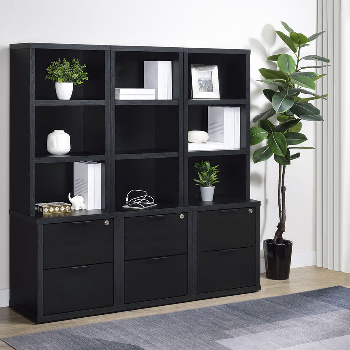 Geary - 3 Shelf Bookcase With USB Charging And Lockable Top Drawer