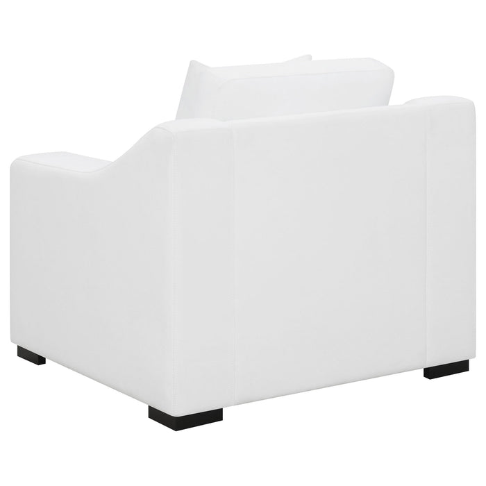 Chelan - Upholstered Sloped Arm Accent Chair - White