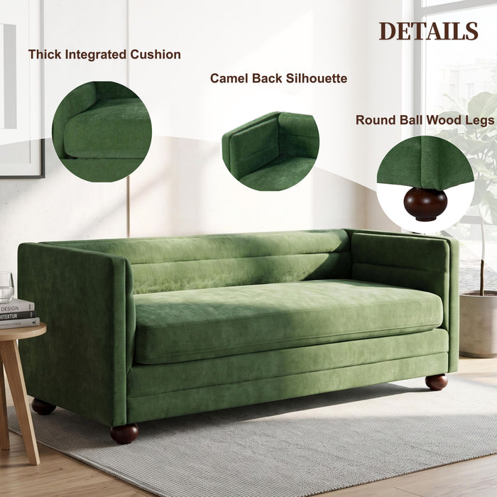 3 Seater Sofa Upholstery With Square Arms, Living Room Couch