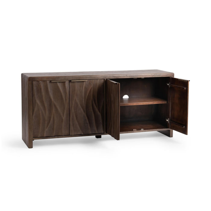 Braxton - 4 Door Cabinet - Tundra Brown
