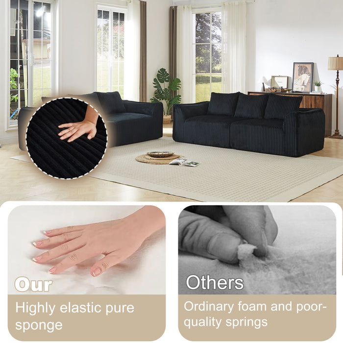 Minimalist Set With Curved Lines & Gently Sloped Backrest