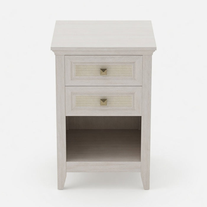 Nightstand With 2 Drawers Bedside Table