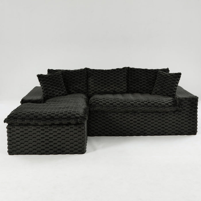 Modular Sofa, Convertible Twin Seat With Chaise Lounge