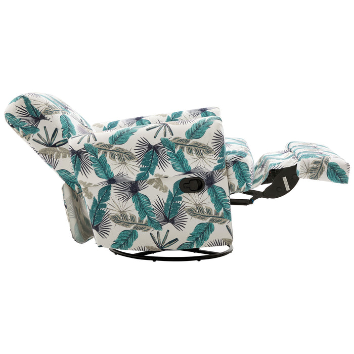 Manual Swivel Recliner Rocker Chair With Adjustable Backrest